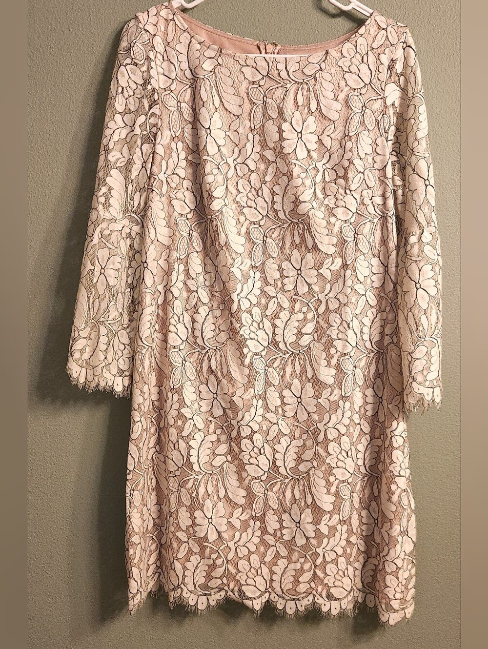Jessica Howard Lace Bell Sleeve Sheath Dress - Size 8